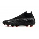 Chaussures Nike Phantom GX Elite DF FG Noir Blanc Sommet Gris Fumée