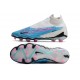 Chaussures Nike Phantom GX Elite DF FG Bleu Baltique Rose Blanc Bleu Laser