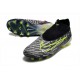 Chaussures Nike Phantom GX Elite DF FG Noir Volt Blanc Bleu Lumière