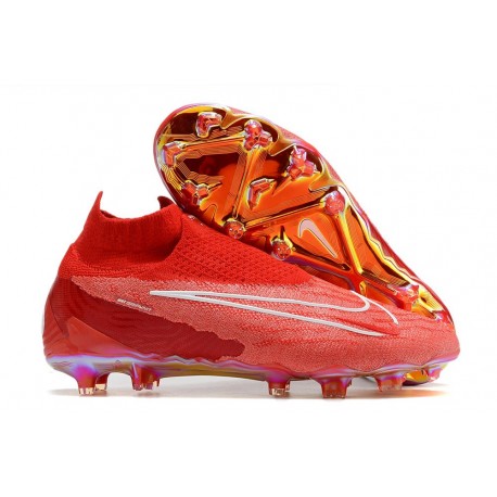 Nike Phantom GX Elite DF FG Crampons Rouge Blanc