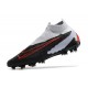 Nike Phantom GX Elite DF FG Crampons Noir Gris Rouge
