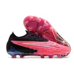 Chaussures Nike Phantom GX Elite FG Rose Noir Blanc