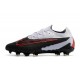 Chaussures Nike Phantom GX Elite FG Noir Gris Rouge