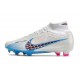 Crampon Nike Zoom Mercurial Superfly IX Elite FG Blanc Bleu