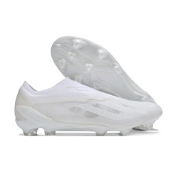 adidas X Crazyfast .1 Laceless FG Pearlized - Blanc