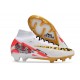 Crampon Nike Zoom Mercurial Superfly IX Elite FG MR Blanc Rouge Or