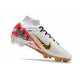 Crampon Nike Zoom Mercurial Superfly IX Elite FG MR Blanc Rouge Or