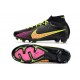 Nike Zoom Mercurial Superfly 9 Elite FG Chaussure Noir Rose Jaune