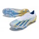 adidas X Crazyfast .1 Laceless FG Blanc Bleu Or