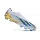 adidas X Crazyfast .1 Laceless FG Blanc Bleu Or