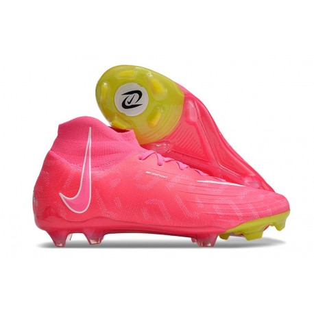 Chaussures Nike Phantom Luna Elite FG Rose Jaune