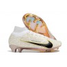 Crampon Nike Zoom Mercurial Superfly IX Elite FG Blanc Or Noir