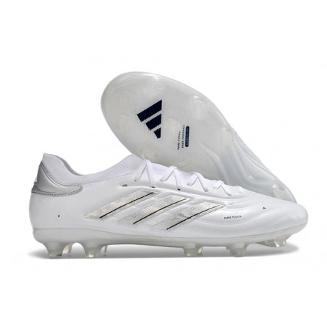 adidas Copa Pure II Elite+ FG Crampons Blanc Blanc Argent Mét