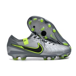 Chaussures Nike Tiempo Legend X Elite FG Gris Noir Vert