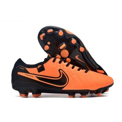 Chaussures Nike Tiempo Legend X Elite FG Orange Noir