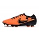 Chaussures Nike Tiempo Legend X Elite FG Orange Noir