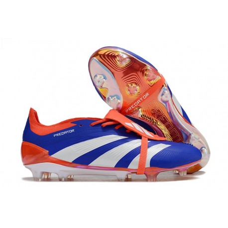 Crampons adidas Predator Elite Tongue FG Bleu Blanc Rouge