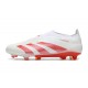 Crampons adidas Predator Elite LL FG Blanc Rouge