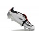 Crampons adidas Predator Elite Tongue FG Blanc Noir Rouge