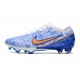 Chaussures Nike Zoom Mercurial Vapor 15 Elite FG Blanc Bleu Or