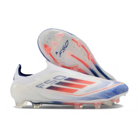 Chaussure adidas F50 Elite LL FG Advancement - Blanc Bleu Rouge 