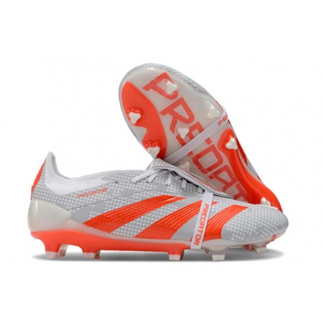 adidas Predator Elite FT FG Chaussures Gris Rouge