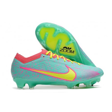 Chaussures Nike Zoom Mercurial Vapor 15 Elite FG Bleu Jaune