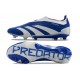 Crampons adidas Predator Elite LL FG Bleu Blanc
