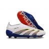 Crampons adidas Predator Elite LL FG Blanc Gris Bleu Rouge