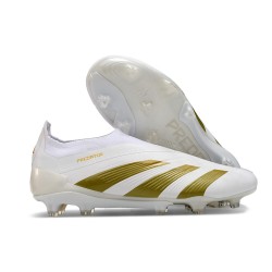 Crampons adidas Predator Elite LL FG Blanc Or
