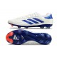 adidas Copa Pure II Elite+ FG Crampons Blanc Ftwr Bleu Lucide Rouge Solaire