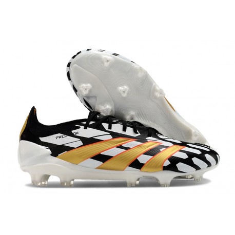 adidas Predator Elite FG Chaussure Blanc Noir Or