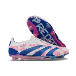 adidas Predator Elite FG Chaussure Blanc Rose Bleu