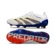 adidas Predator Elite FG Chaussure Blanc Gris Bleu Rouge
