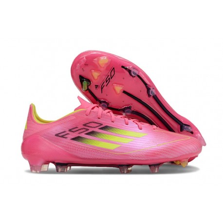 Crampon de Foot Adidas F50 Elite FG Rose Jaune