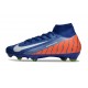 Chaussure Nike Mercurial Superfly X Elite FG Bleu Orange Blanc