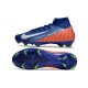 Chaussure Nike Mercurial Superfly X Elite FG Bleu Orange Blanc