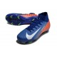 Chaussure Nike Mercurial Superfly X Elite FG Bleu Orange Blanc