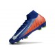 Chaussure Nike Mercurial Superfly X Elite FG Bleu Orange Blanc