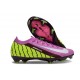 Chaussures de Football Nike Mercurial Vapor 16 Elite FG Violet Jaune Blanc