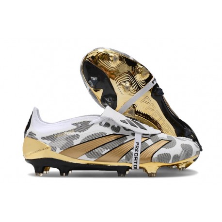 adidas Predator Elite Tongue FG Nouveau Blanc Or Gris
