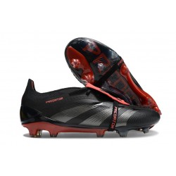 adidas Predator Elite FT FG Chaussures Noir Gris Quatre Rouge Lucide