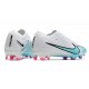 Nike Zoom Mercurial Vapor 15 Elite FG Blanc Bleu Baltique Rose Indigo Brume