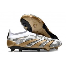 Crampons adidas Predator Elite LL FG Blanc Or Gris