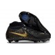 Chaussures Nike Phantom Luna Elite FG Noir Or Monnaie Métallique