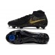 Chaussures Nike Phantom Luna Elite FG Noir Or Monnaie Métallique