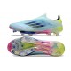 Adidas F50 + Laceless FG Bleu Très Pâle Semi Bleu Lucide Jaune Semi