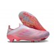 Chaussure Adidas F50 + Laceless FG Rose Blanc