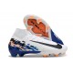 Nike Zoom Mercurial Superfly 10 Elite FG Blanc Bleu Noir