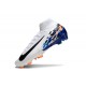 Nike Zoom Mercurial Superfly 10 Elite FG Blanc Bleu Noir